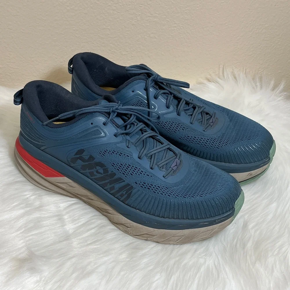 Hoka Men's Blue Bondi 8 Athletic Shoes